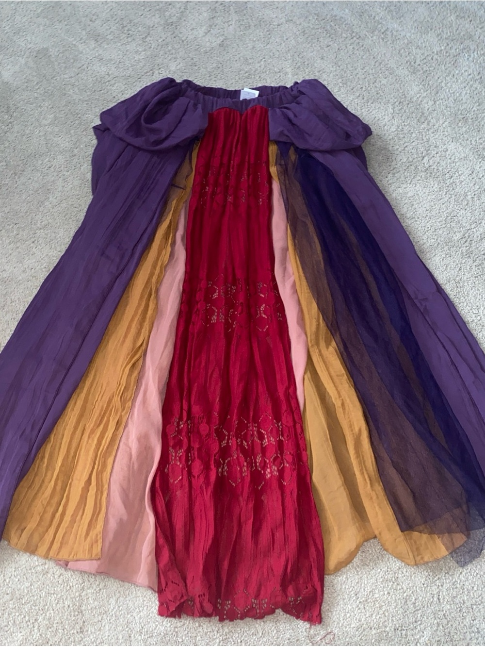 Disney Hocus Pocus Spirit Halloween Sarah Sanderson Layered Skirt Adult Small